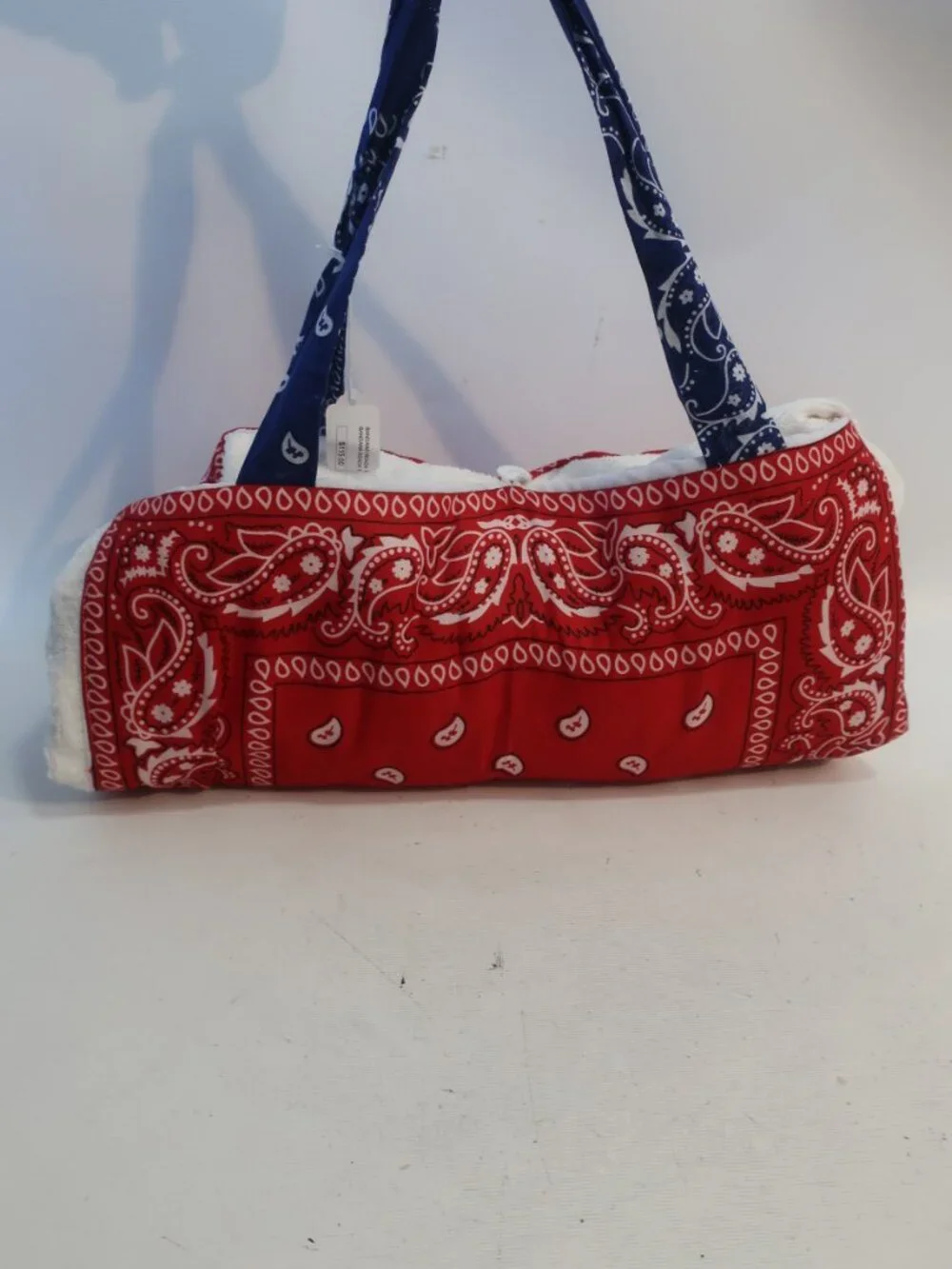 NWT Womens Tina Demel White, Blue, Red Bandana Towel **